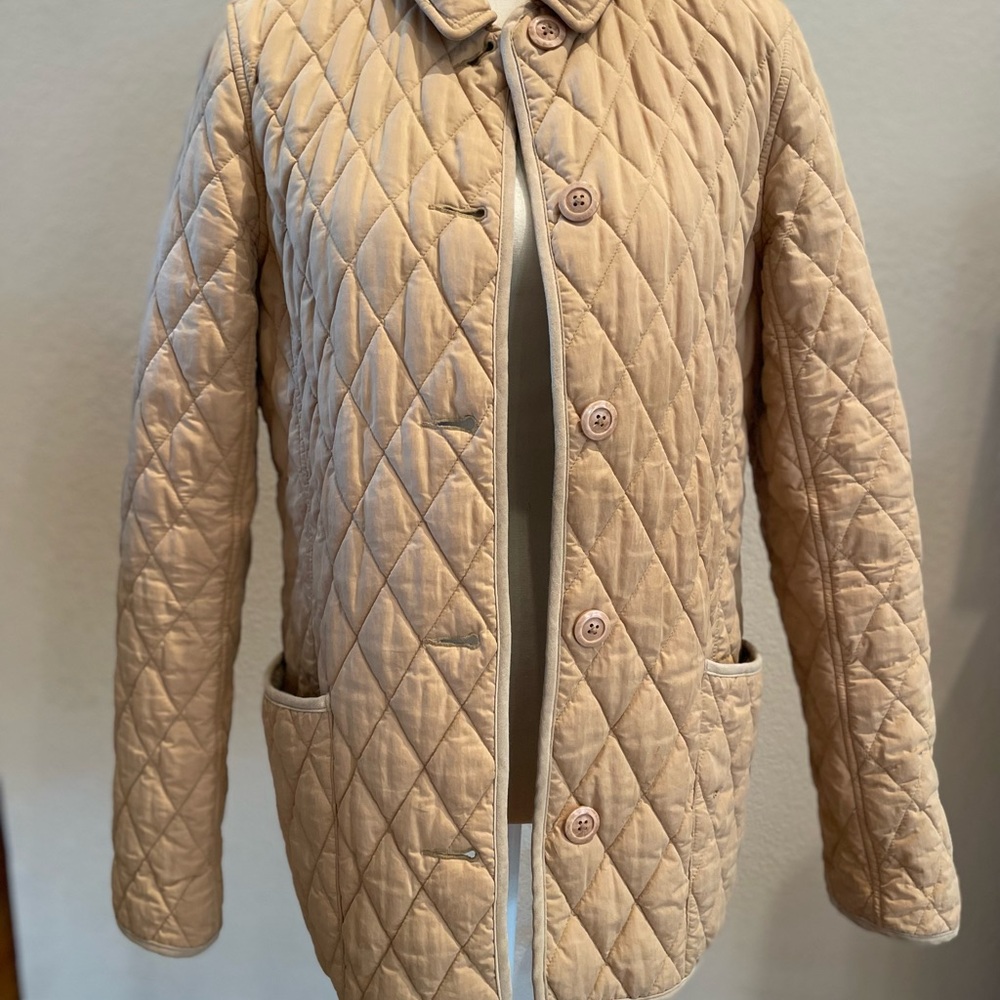 L.L. Bean Tan Quilted Puffer Jacket